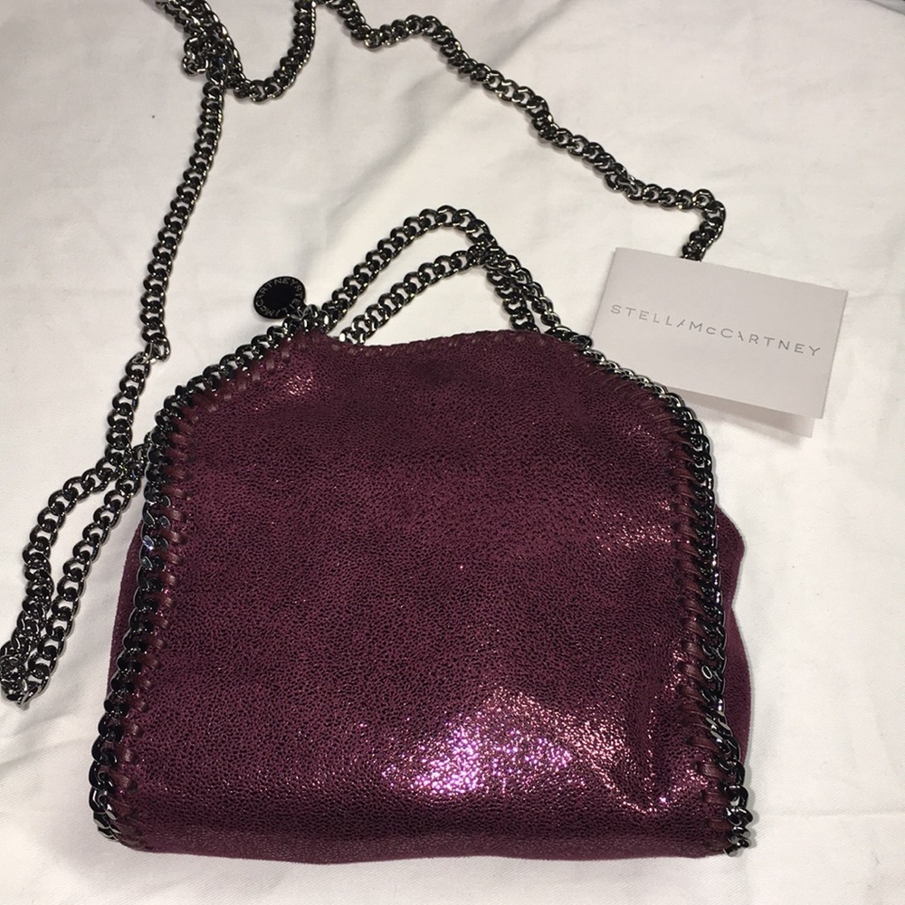 STELLA McCARTNEY Tiny Falabella Metallic Crossbody